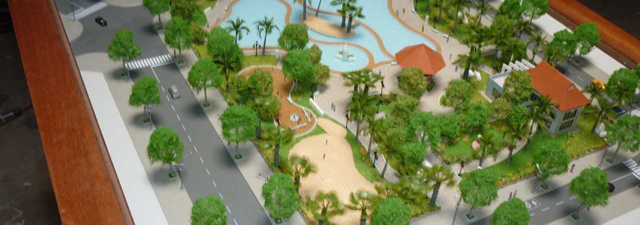 Sa Bàn Mô Hình Cảnh Quan Công Viên Long Hội Long An