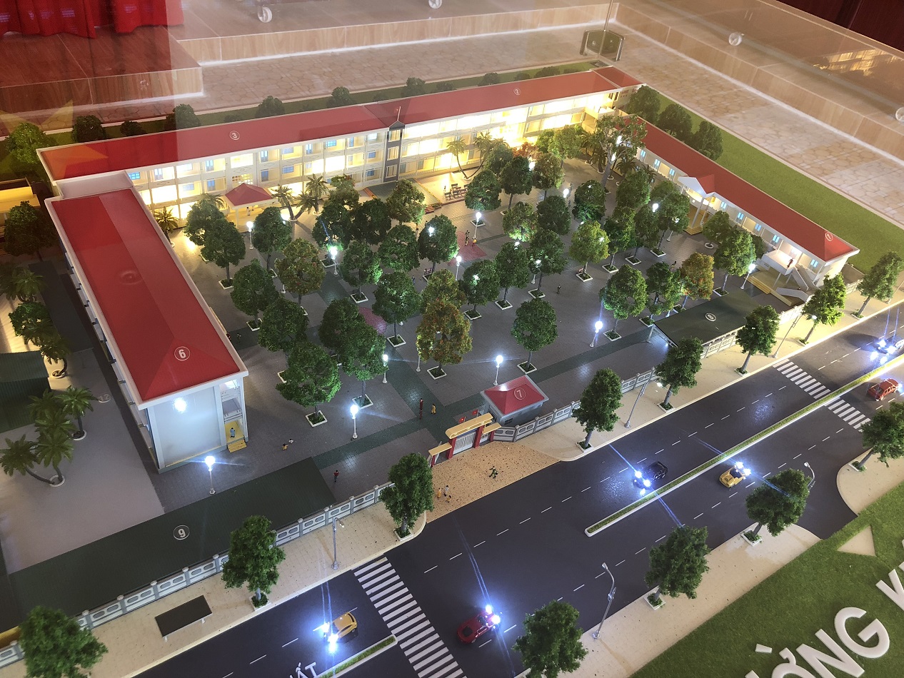 SA BÀN MÔ HÌNH  TRƯỜNG PTTH LÝ THƯỜNG KIỆT LAGI BÌNH THUẬN TẠI ARCHI-BAO