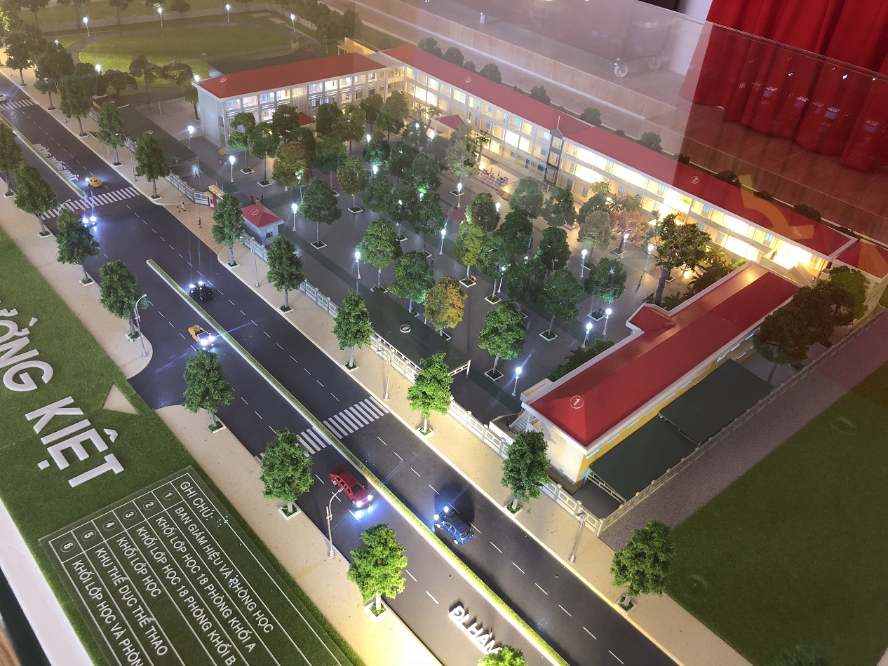 SA BÀN MÔ HÌNH  TRƯỜNG PTTH LÝ THƯỜNG KIỆT LAGI BÌNH THUẬN TẠI ARCHI-BAO